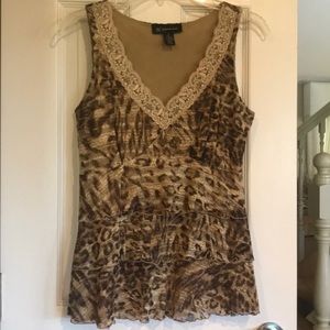 INC Animal Print Blouse
